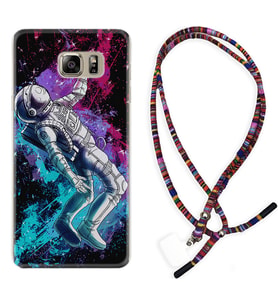 Samsung S7 Edge S20 Fe Plus Ultra S21 S22 Kılıf Boyun Asklı Rasta Silikon Astronot Signs 1753