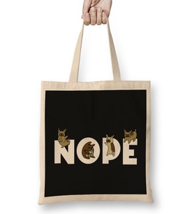 Frenchie Nope Funny French Bulldog Gift Bez Çanta Uzun Saplı