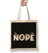 Frenchie Nope Funny French Bulldog Gift Bez Çanta Uzun Saplı