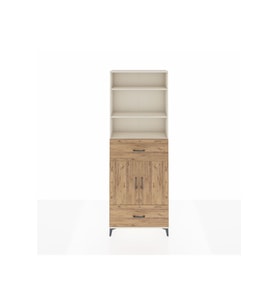 Arges Dolap 5 Raflı 2 Çekmeceli 2 Kapaklı 88x30x243 Aytaşı-Çam