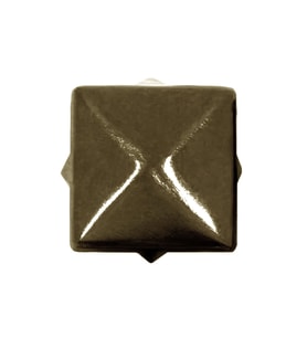 Süs Tırnaklı Antik Renk Çakma Kare Piramit 10 mm 20 Adet Metal Trok