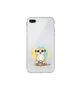 iPhone 8 Plus ile Uyumlu Splash Mirket Tasarımlı Şeffaf Silikon Kılıf