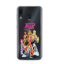 Samsung Galaxy A20/A30 Uyumlu Winx Club Desenli Şeffaf Telefon Kılıfı