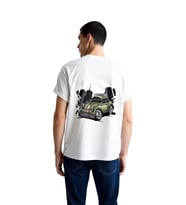 Vintage Beetle Araba Diş Dumanı Baskılı Erkek Tişört