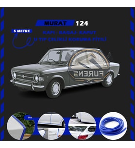 Murat 124 Oto Araç Kapı Koruma Fitili 5metre Parlak Mavi Renk