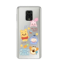 Xiaomi Redmi Note 9S - Redmi Note 9 PRO Uyumlu Winnie The Pooh Tasarımlı Şeffaf Telefon Kılıfı