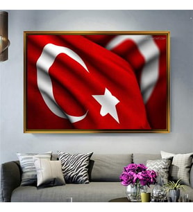 Altın Çerçeveli dekoratif tablo a1963 (Gold)