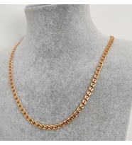 unisex rodyum kaplama desenli zincir kolye