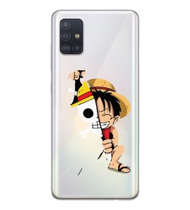 Samsung Galaxy A71 Uyumlu One Piece Luffy Tasarımlı Şeffaf Telefon Kılıfı