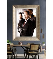Gümüş Çerçeveli Atatürk Tablo za153