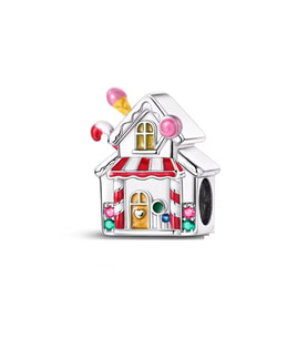 Şeker Kaplı Noel Ev Boncuk Charm