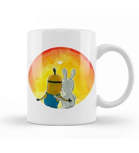 Love A Minion Ad A Ravin Rabbidz Kupa Bardak Porselen