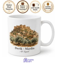 Derik Tarihi Dokusu Doğası Mardin Hatırası Kupa Bardak Hediye