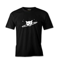 Saturn - Kedi Siyah Erkek Tshirt