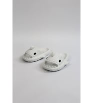 Köpekbalığı Beyaz Unisex Tam Ortopedik Terlik Shark Slides Cuk