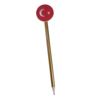 Kiddy World Türk Bayraklı  Silgili Kurşun Kalem