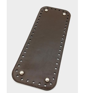 Angel Çanta Aksesuar Suni Deri Kahverengi 30X12 cm Dikdörtgen Çanta Tabanı (Gümüş Aparatlı)