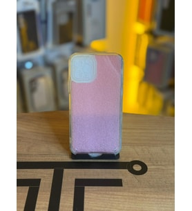 iPhone 11 Pro Uyumlu Parıltılı Desenli Renkli Şeffaf Silikon Kılıf (Pembe)