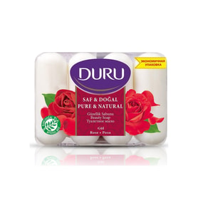 Duru Güzellik Sabunu Saf&doğal Gül 4 Lü 4x70=280 Gr