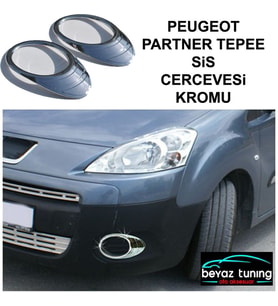Peugeot Partner Tepee Sis Çerçevesi Kromu Nikelajı 2008-2012