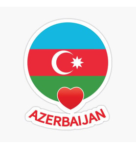 Azerbaycan Azerbaijan 17 Cm Araba Sticker Etiket MD6
