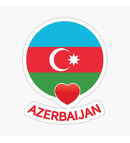 Azerbaycan Azerbaijan 17 Cm Araba Sticker Etiket MD6