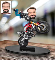 Kişiye Özel Motorcu Tasarımlı Karikatür Biblo 114