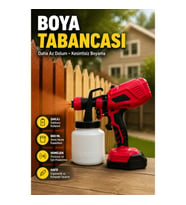 21V Şarjlı Kablosuz Boya Püskürtme Tabancası 800 ml Hazneli Ergonomik Tasarım