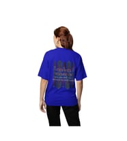 Yaradanı gör yaradan herşeyde desenli baskılı kaliteli unisex oversize T-shirt (Lacivert)