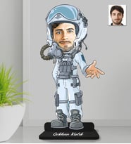 Kişiye Özel Pilot Erkek Ahşap Biblo-2