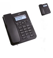 Karel TM145 Ekranlı Masaüstü Kablolu Telefon Siyah – Ofis Tipi Sabit Hat Uyumlu 2’li Paket