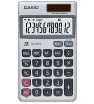 Casio SL-320TV-W-DP 12 Hane Cep Tipi Hesap Makinesi
