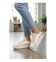 Ayakmod Lady 029 Z Siyah Rugan Kadın Sneaker (Beyaz)