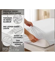 Newsheet %100 Doğal Pamuk Penye Kaymaz Lastikli Tek Kişilik Çarşaf (100x200 cm)