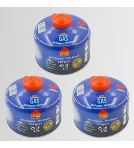 3'lü Set - GOLF Butan Propan Kamp Gazı Valfli Kartuş 230 GR (Karışık)