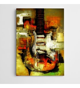 Gitar Modern Sanat  Kanvas Tablo