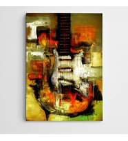 Gitar Modern Sanat  Kanvas Tablo