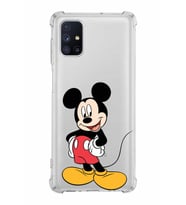 Samsung Galaxy M51  Köşe Korumalı Antişok Kapak Mickey Mouse Tasarımlı Şeffaf  Kılıf