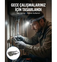Northcity Yüksek Parlaklıklı LED Kafa Feneri - Gece Çalışmaları ve Kamp İçin Güçlü Çözüm