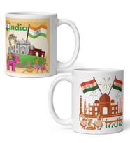 Hindistan Kupa Bardak 2 Adet Seyahat Hatıra India Mug (Karışık)