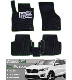 KİA SORENTO 5 KİŞİLİK (2015-2021) Uyumlu EVA Paspas Tam Set–Araca Özel,Kolay Montaj,Su Geçirmez