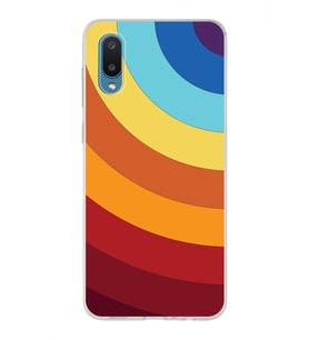 Samsung Galaxy A02  Kapak Renk Cümbüşü Tasarımlı Şeffaf Silikon Kılıf