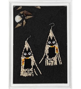 HANDMADE KEDİ TASARIM BONCUK KÜPE