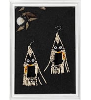 HANDMADE KEDİ TASARIM BONCUK KÜPE
