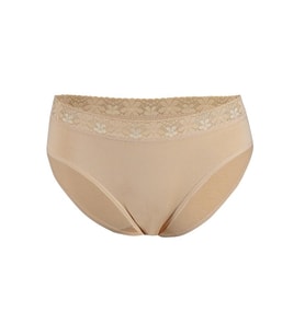 6 Adet Yıldız Bayan Likralı Beli Dantelli Bikini Külot Ten 3527