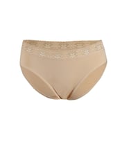 6 Adet Yıldız Bayan Likralı Beli Dantelli Bikini Külot Ten 3527