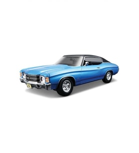 1971 Chevrolet Chevelle SS 454 Sport Coupe 1:18 Ölçekli Klasik Araba Mavi Renkli 30 Cm