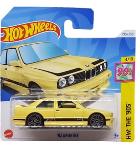Hot Wheels - ´92 Bmw M3 - Hw: The ´90S 4/10 - Htb06 - Short Card - Sarı - Mattel 2024 - 1:64 (Çok Renkli)