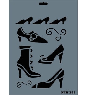 Rich New Seri N-258 Stencil 35x25 cm