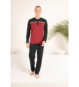 Estiva 23407 Erkek Kışlık Yuvarlak Yaka Penye Pijama Takımı